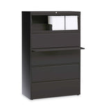 Lateral File Cabinet, 5 Letter-legal-a4-size File Drawers, Charcoal, 36 X 18.62 X 67.62