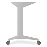 Modern Teacher Series Left Pedestal Desk, 60" X 24" X 28.75", Charcoal/silver