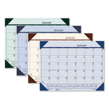 Recycled Ecotones Ocean Blue Monthly Desk Pad Calendar, 22 X 17, 2021