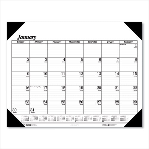 Recycled One-color Refillable Monthly Desk Pad Calendar, 22 X 17, 2021