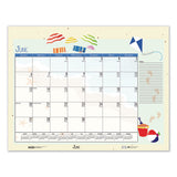 Earthscapes Seasonal Desk Pad Calendar, 22 X 17, Illustrated Holiday, 2021