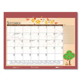 Earthscapes Seasonal Desk Pad Calendar, 22 X 17, Illustrated Holiday, 2021