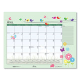 Earthscapes Seasonal Desk Pad Calendar, 22 X 17, Illustrated Holiday, 2021