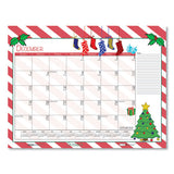 Earthscapes Seasonal Desk Pad Calendar, 22 X 17, Illustrated Holiday, 2021