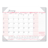 Recycled Breast Cancer Awareness Monthly Desk Pad Calendar, 18.5 X 13, 2021