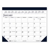 Recycled Two-color Monthly Desk Pad Calendar, 18.5 X 13, 2021