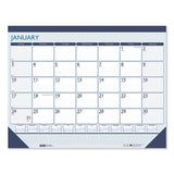 100% Recycled Contempo Desk Pad Calendar, 22 X 17, Blue, 2021