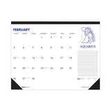 Recycled Zodiac Desk Pad Calendar, Zodiac Artwork, 17 X 22, White Sheets, Black Binding-corners, 12-month (jan-dec) 2023