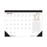 Recycled Zodiac Desk Pad Calendar, Zodiac Artwork, 17 X 22, White Sheets, Black Binding-corners, 12-month (jan-dec) 2023