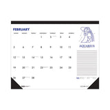 Recycled Zodiac Desk Pad Calendar, Zodiac Artwork, 17 X 22, White Sheets, Black Binding-corners, 12-month (jan-dec) 2023