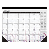 100% Recycled Contempo Desk Pad Calendar, 18.5 X 13, Wild Flowers, 2021