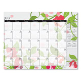 100% Recycled Contempo Desk Pad Calendar, 18.5 X 13, Wild Flowers, 2021