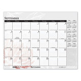 100% Recycled Contempo Desk Pad Calendar, 22 X 17, Wild Flowers, 2021