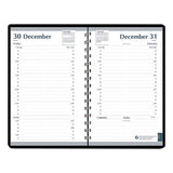 Daily Appointment Book, 15-minute Appointments, 8 X 5, Black, 2021