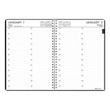 Recycled 24-7 Daily Appointment Book-monthly Planner, 10 X 7, Black, 2021