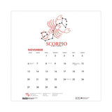 Recycled Academic Zodiac Wall Calendar, 14 X 11, Multicolor Sheets,12-month (aug To July): 2023