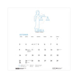 Recycled Academic Zodiac Wall Calendar, 14 X 11, Multicolor Sheets,12-month (aug To July): 2023