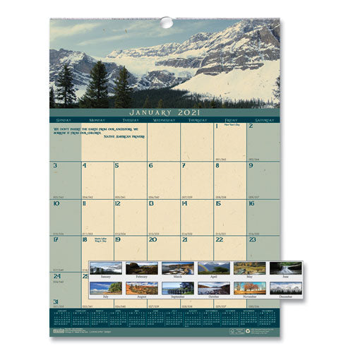 Recycled Landscapes Monthly Wall Calendar, 12 X 16.5, 2021
