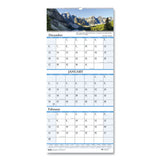 Recycled Scenic Landscapes Three-month-page Wall Calendar, 12.25 X 26, 2020-2022
