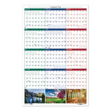 Recycled Earthscapes Nature Scene Reversible Yearly Wall Calendar, 32 X 48, 2021