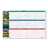 Recycled Earthscapes Nature Scene Reversible Yearly Wall Calendar, 32 X 48, 2021