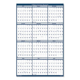 Recycled Poster Style Reversible Academic Yearly Calendar, 24 X 37, 2020-2021