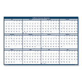 Recycled Poster Style Reversible Academic Yearly Calendar, 24 X 37, 2020-2021