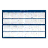 Reversible-erasable Two Year Wall Calendar, 24 X 37, Blue, 2021-2022