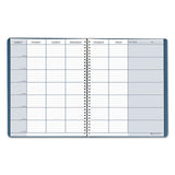 Teacher's Planner, Embossed Simulated Leather Cover, 11 X 8-1-2, Blue