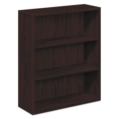 10500 Series Laminate Bookcase, Three-shelf, 36w X 13-1-8d X 43-3-8h, Mahogany