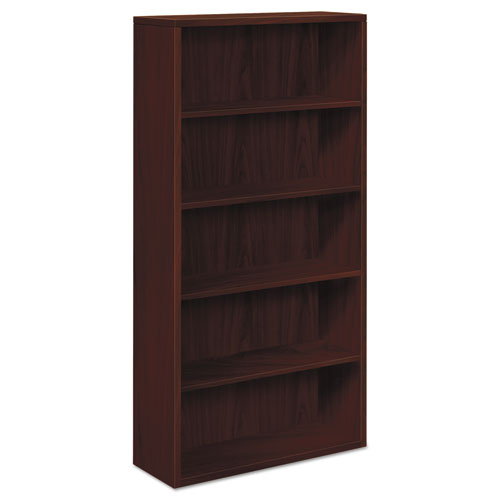 10500 Series Laminate Bookcase, Five-shelf, 36w X 13-1-8d X 71h, Mahogany