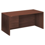 10500 Series "l" Left 3-4 Height Pedestal Desk, 66w X 30d X 29.5h, Mahogany