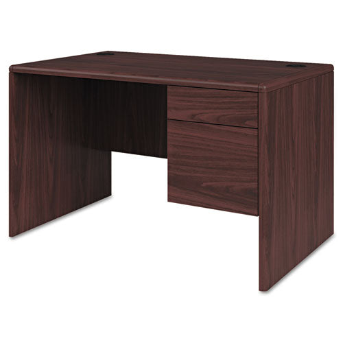 10700 Series Single 3-4 Right Pedestal Desk, 48w X 30d X 29.5h, Mahogany