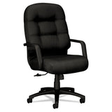 Pillow-soft 2090 Series Executive High-back Swivel-tilt Chair, Supports Up To 300 Lbs., Black Seat-black Back, Black Base