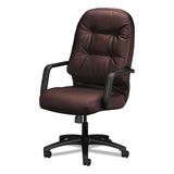 Pillow-soft 2090 Series Executive High-back Swivel-tilt Chair, Supports Up To 300 Lbs., Burgundy Seat-back, Black Base