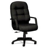 Pillow-soft 2090 Series Executive High-back Swivel-tilt Chair, Supports Up To 300 Lbs., Burgundy Seat-back, Black Base