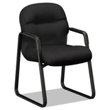 Pillow-soft 2090 Series Guest Arm Chair, 23.25" X 28" X 36", Black Seat-black Back, Black Base