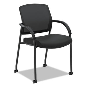 Lota Series Guest Side Chair, 23" X 24.75" X 34.5", Black Seat-black Back, Black Base