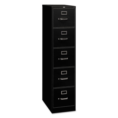 310 Series Five-drawer Full-suspension File, Legal, 18.25w X 26.5d X 60h, Black
