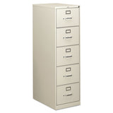 310 Series Five-drawer Full-suspension File, Legal, 18.25w X 26.5d X 60h, Light Gray