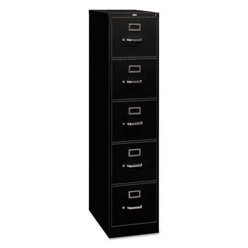 310 Series Five-drawer Full-suspension File, Letter, 15w X 26.5d X 60h, Black