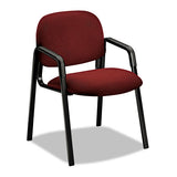 Solutions Seating 4000 Series Leg Base Guest Chair, 23.5" X 24.5" X 32", Iron Ore Seat, Iron Ore Back, Black Base
