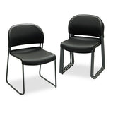 Gueststacker High Density Chairs, Mulberry Seat-mulberry Back, Black Base, 4-carton
