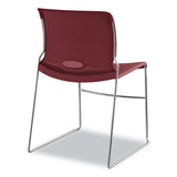 Olson Stacker High Density Chair, Mulberry Seat-mulberry Back, Chrome Base, 4-carton