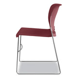 Olson Stacker High Density Chair, Mulberry Seat-mulberry Back, Chrome Base, 4-carton