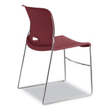 Olson Stacker High Density Chair, Mulberry Seat-mulberry Back, Chrome Base, 4-carton