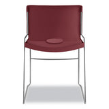 Olson Stacker High Density Chair, Mulberry Seat-mulberry Back, Chrome Base, 4-carton
