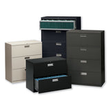 Brigade 600 Series Lateral File, 4 Legal-letter-size File Drawers, Black, 30" X 18" X 52.5"