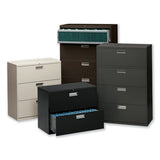 600 Series Five-drawer Lateral File, 36w X 18d X 64.25h, Putty
