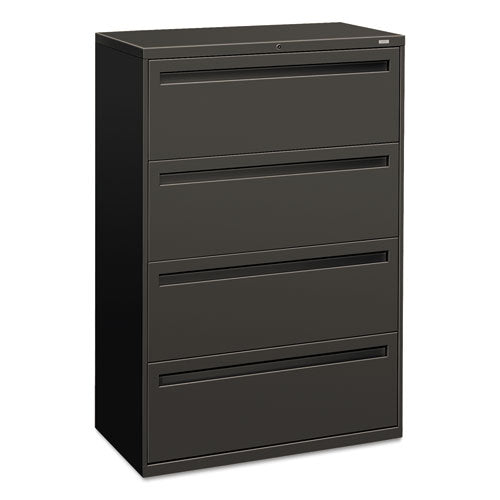 700 Series Four-drawer Lateral File, 36w X 18d X 52.5h, Charcoal
